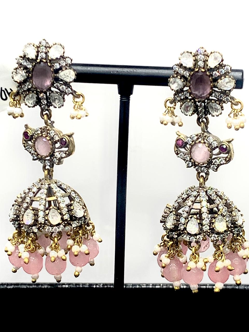 AD jhumka Pink