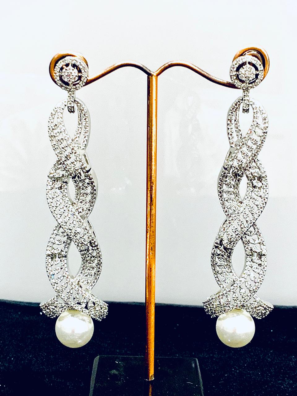 AD Round Pearl Earrings